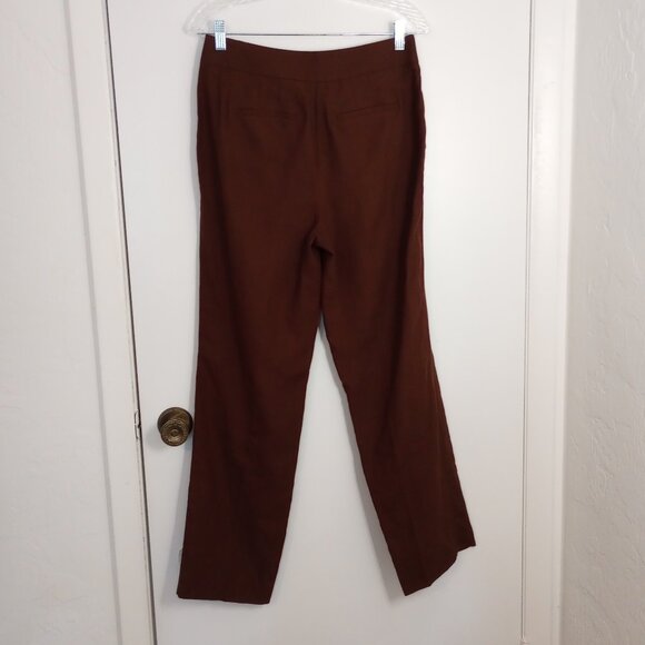 Talbots Brown Southampton Linen Trouser Pants - Picture 7 of 9